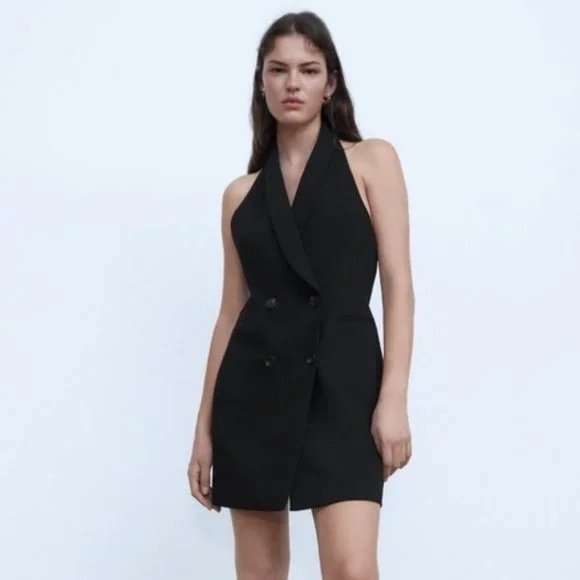 zara tuxedo dress blogger fav - Picture 3 of 16